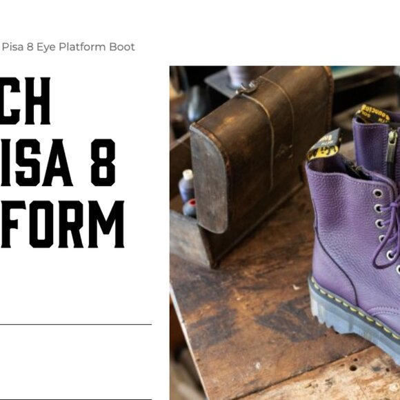 Dr. Martens JADON III Pisa PLATFORM Boots in Purple MSRP$250 RichSoft Leather - Picture 5 of 16